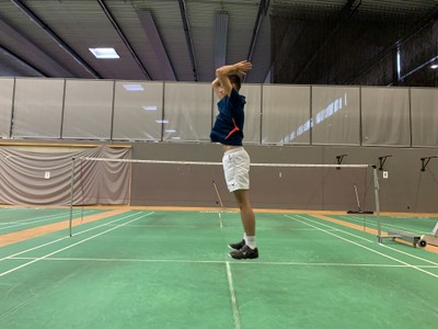 Badminton Sprungtechnik Landung
